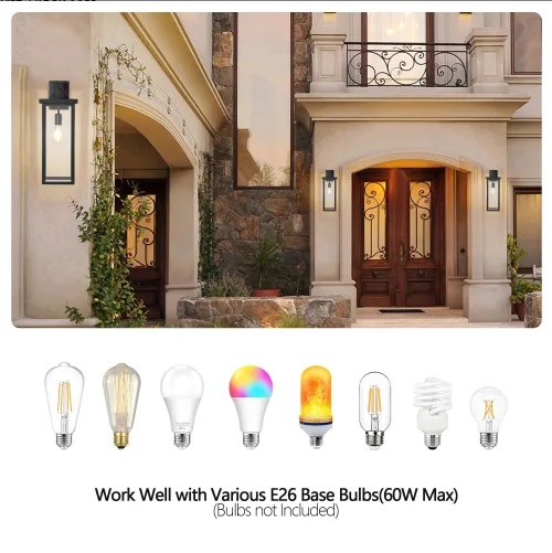 20inch Height Set Of 2 Modern Outdoor Wall Lanterns — photo 4 of 7