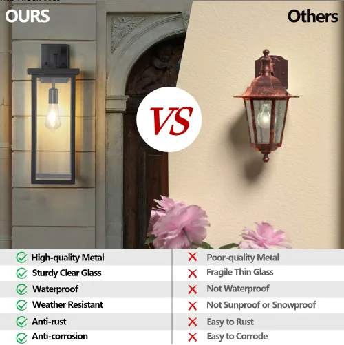 20inch Height Set Of 2 Modern Outdoor Wall Lanterns — photo 5 of 7