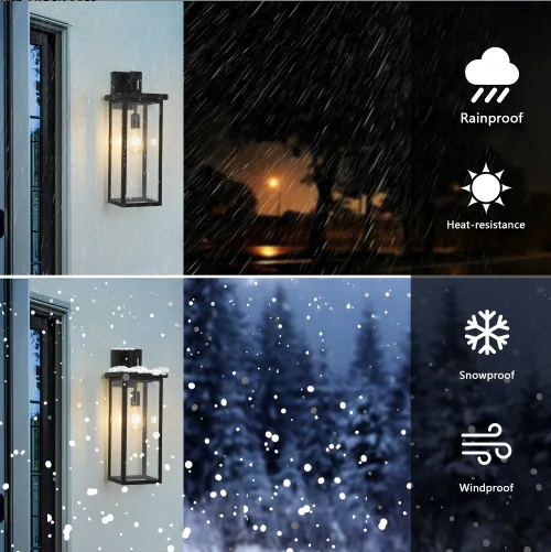 20inch Height Set Of 2 Modern Outdoor Wall Lanterns — photo 7 of 7
