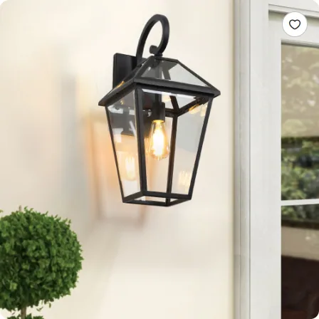 21inch 1 Pack Outdoor Wall Lantern Light Modern Black Metal — photo 2 of 6