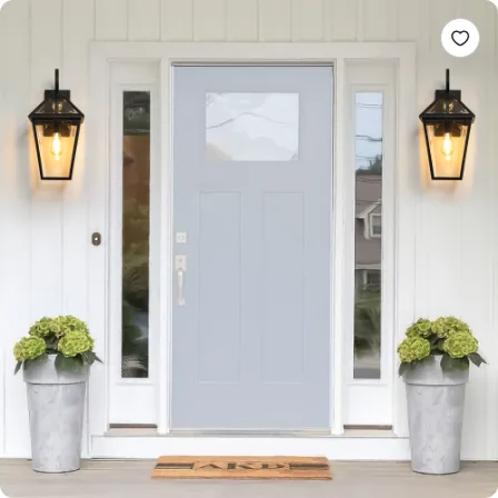 21inch H 2 Pack Outdoor Wall Lantern Light Modern Black — photo 1 of 6
