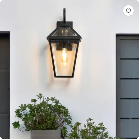 21inch H 2 Pack Outdoor Wall Lantern Light Modern Black — photo 3 of 6