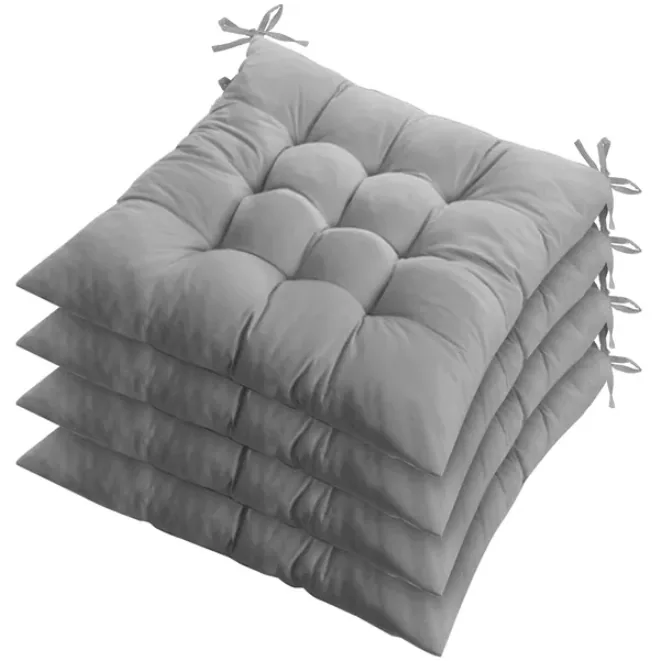 4Pcs Chair Cushion Pads Pillow Soft Tie On Square Sitting — photo 1 of 5