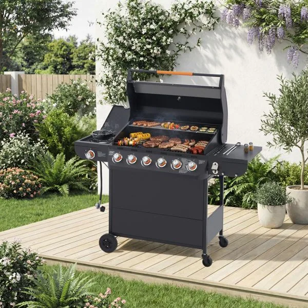 6 Burner BBQ Propane Gas Grill with Side Burner 72000 BTU — photo 1 of 24
