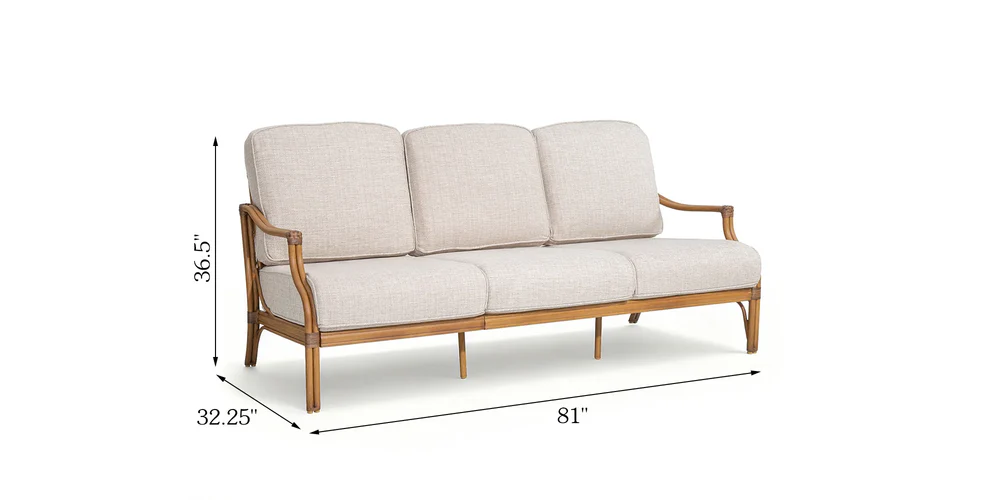 Arcadia 5 Pieces Outdoor Sofa Set With Deep Lounge Chair dimensions diagram
