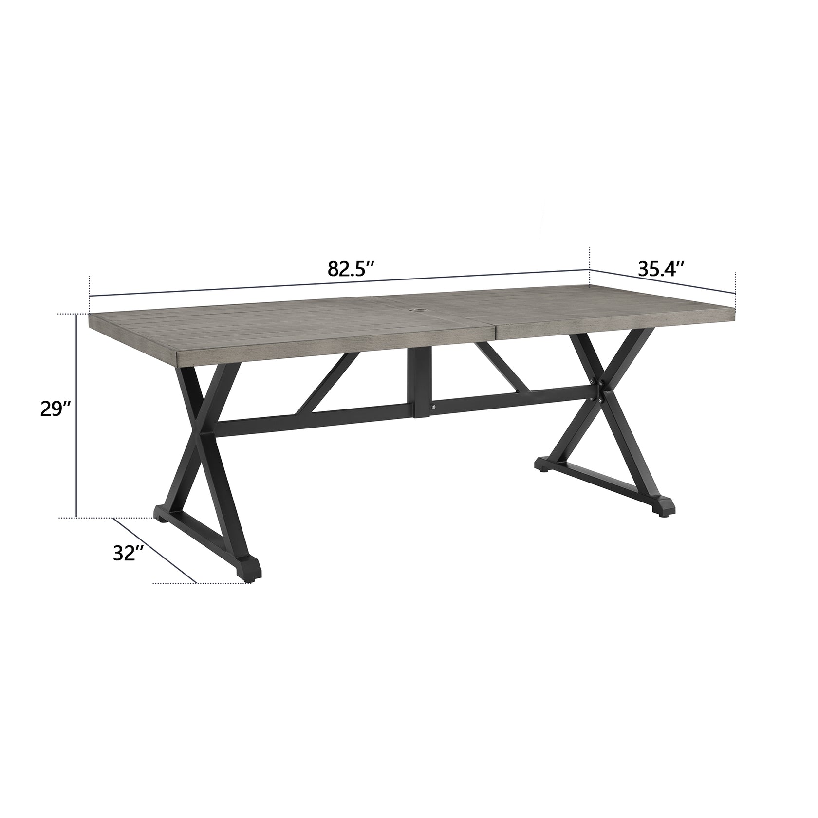 Peakhome Azur 82.5 Rectangular Outdoor Dining Tables