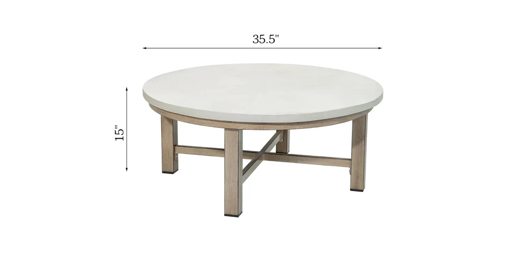 Harmonti 4-Piece Patio Conversation Set With Composite dimensions diagram