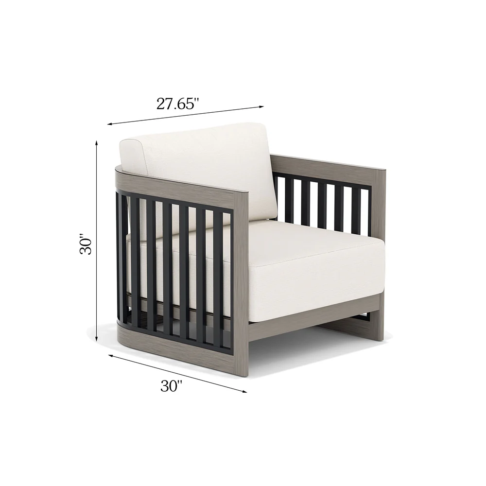 Sereno 5-Person Patio Furniture Sofa Set dimensions diagram