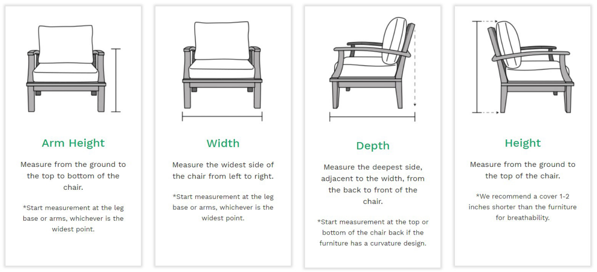 Chair Cover Medium - 32” W x 28” D x 21''/34” H - Mercury