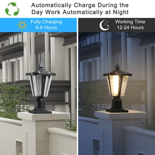 Solar Pillar Headlights With Dimmable LEDs - 2 Packs — photo 2 of 10