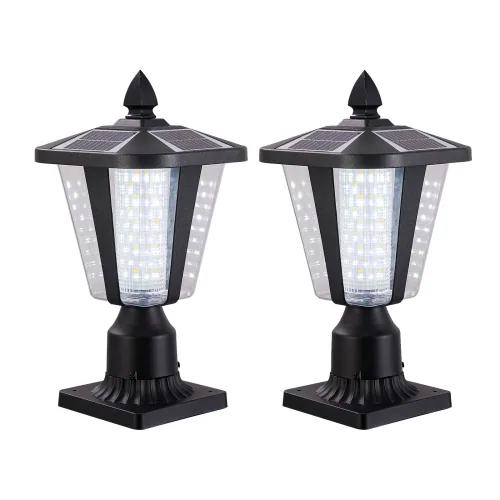 Solar Pillar Headlights With Dimmable LEDs - 2 Packs — photo 7 of 10