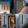 2 Pack 24/32/40/48/60in LED Outdoor Wall Lights Black Outside Garage Lights Porch Light