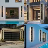 2 Pack 24/32/40/48/60in LED Outdoor Wall Lights Black Outside Garage Lights Porch Light
