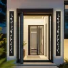 2 Pack 24/32/40/48/60in LED Outdoor Wall Lights Black Outside Garage Lights Porch Light