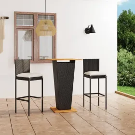Garden Bar Set Black (Color: Black)