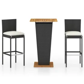 Garden Bar Set Black (Color: Black)