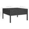 Garden Furniture Set Black, Cream White