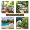 3 Pieces Patio Corner Rattan Sofa Set