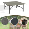 Peakhome Azur Outdoor Square Dining Table Set For 8-Person With Sunbrella® Cushions