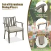 Peakhome Azur Outdoor 8 Person Square Dining Set With Sunbrella® Cushions