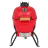 53747749  13in round ceramic charcoal grill, ceramic carbon oven, 2 in 1 iron carbon oven, three layers of elliptical cylinder oven
