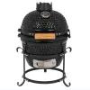 53747749  13in round ceramic charcoal grill, ceramic carbon oven, 2 in 1 iron carbon oven, three layers of elliptical cylinder oven