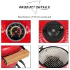 53747749  13in round ceramic charcoal grill, ceramic carbon oven, 2 in 1 iron carbon oven, three layers of elliptical cylinder oven