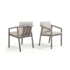 Amalfi Wraparound Aluminum Patio Dining Chair Set