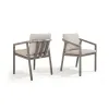 Amalfi Wraparound Aluminum Patio Dining Chair Set