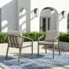 Amalfi Wraparound Aluminum Patio Dining Chair Set