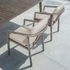 Amalfi Wraparound Aluminum Patio Dining Chair Set