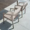 Amalfi Wraparound Aluminum Patio Dining Chair Set