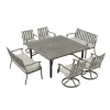 Peakhome Azur Outdoor Square Dining Table Set For 8-Person With Sunbrella® Cushions