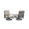 Chamber Patio Aluminum Swivel Club Chair With Sunbrella® Cushions