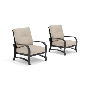 Chamber Patio Aluminum Club Chair With Sunbrella® Cushions (Set: 2 -Piece)