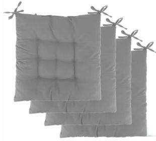 4Pcs Chair Cushion Pads Pillow Soft Tie On Square Sitting Mats (Option: Style1)