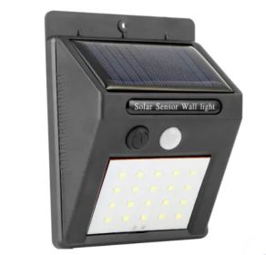 Solar Light 20 LEDs Outdoor PIR Motion Sensor Lights (Option: Black)