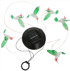 LED Solar Hummingbird Wind Chime Solar String Lights 6 LEDs Color-Changing IP65 Waterproof Decorative Lamp (Option: Green)