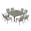 Peakhome Azur Outdoor 8 Person Square Dining Set With Sunbrella® Cushions