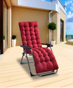 71x22in Plus Type Chaise Lounger Cushion Recliner Rocking Chair Sofa Mat Deck Chair Cushion For Outdoor Patio Garden (Option: PlusRed)