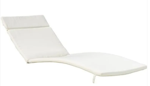 Two Salem Outdoor Lounge Chair Cushions, Lounge Chair Not Included. (Option: Beige)