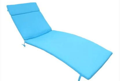 Two Salem Outdoor Lounge Chair Cushions, Lounge Chair Not Included. (Option: Blue)