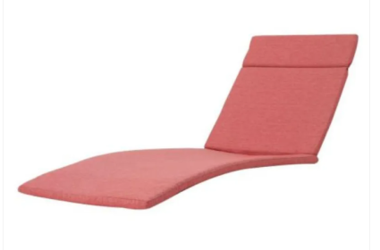 Two Salem Outdoor Lounge Chair Cushions, Lounge Chair Not Included. (Option: Red)