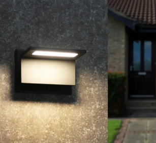 Inowel Wall Light Outdoor LED Wall Mount Lamp Modern Wall Mount Sconce Lantern Fixture For Porch Front Door 17309 (Option: Black)