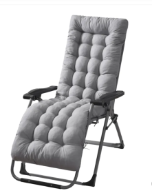 1Pc Chaise Lounger Cushion Recliner Rocking Chair Sofa Mat Deck Chair Cushion Chair Not Inlcuded  Standard Type (Option: Grey-Standard)