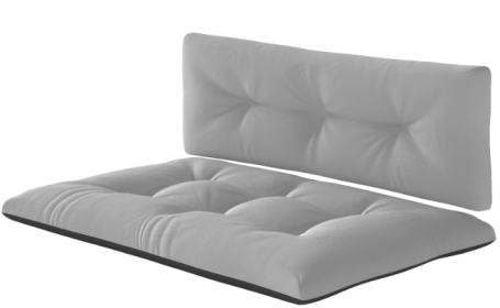 2 Seater Pallet Cushions Outdoor 3.9 Thick Replacement Cushions - Tufted Design For Garden, Patio, Light Gray (Option: Light Gray)