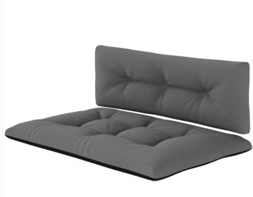 2 Seater Pallet Cushions Outdoor 3.9 Thick Replacement Cushions - Tufted Design For Garden, Patio, Black (Option: Black)