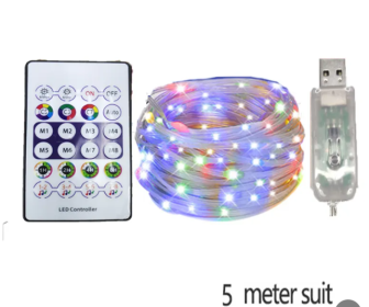 LED Rope Lights Outdoor, RGB Remote Control Fairy String Lights Plug In With 200 LEDs, Super Durabl (Option: 5M)