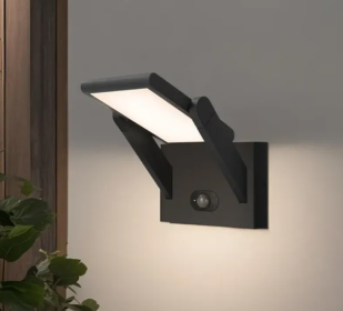 Inowel Solar Wall Lights Outdoor Motion Sensor Wall Sconce Dimmable Porch Lights 11611HB (Option: Black)