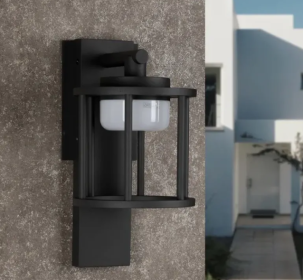 Inowel Wall Sconce Replaceable GX53 LED Bulb Porch Light Modern Waterproof Wall Lamps IP44 Waterproof Outdoor Garden Light 36309 (Option: Black)